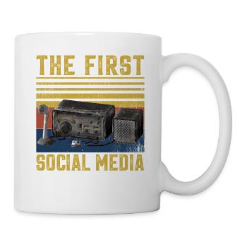 Ham Radio The First Social Media ham radio, amateu - Tasse - Weiß - Rechts