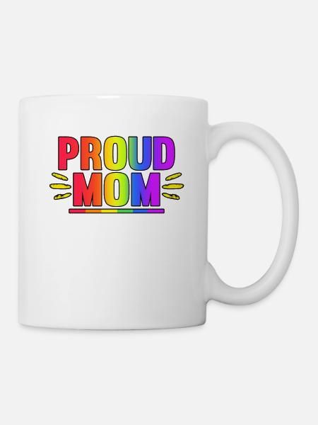 Proud Mom LGBT Pride Month Flag - Tasse - Weiß