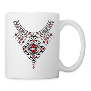 Kabyle pottery motifs Amazigh decoration - Mug - white - Right