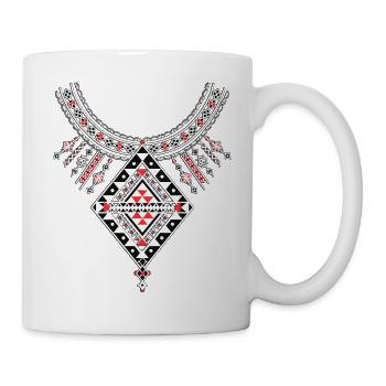 Kabyle pottery motifs Amazigh decoration - Mug - white - Right