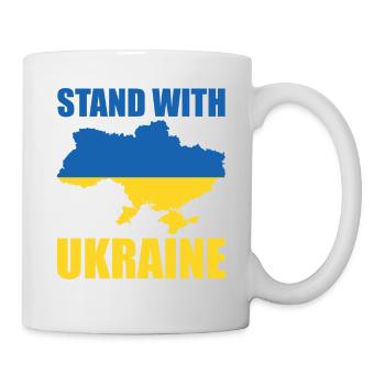 STAND WITH UKRAINE Flag of Ukraine Support - Mug - white - Right