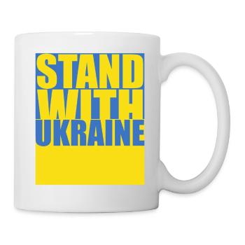 STAND WITH UKRAINE Flag of Ukraine - Mug - white - Right