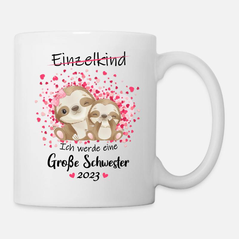 Ich Werde Eine Große Schwester 2023 - Tasse - Weiß