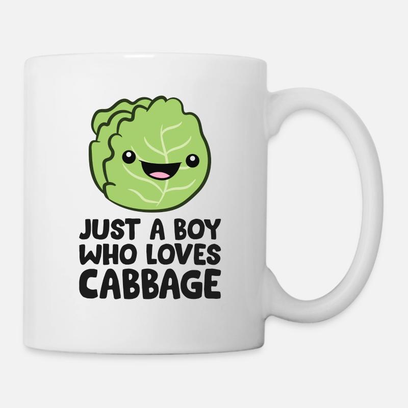 Nur ein Junge, der den Kohl liebt - Tasse - Weiß