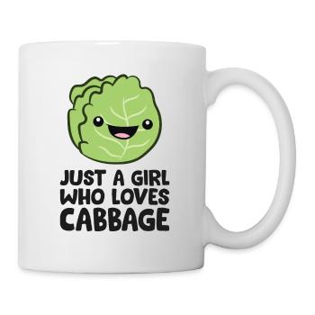 Nur ein Mädchen, das den Kohl liebt - Tasse - Weiß - Rechts
