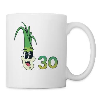 Hurra der Lauch wird 30 - Tasse - Weiß - Rechts
