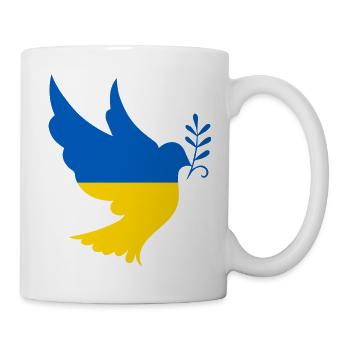 Ukraine Friedenstaube - Tasse - Weiß - Rechts