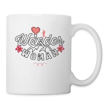 Wander Woman T-Shirt Wandern Shirt Damen lustig - Tasse - Weiß - Rechts