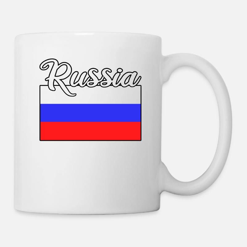 Russie Russie Drapeau - Mug blanc - blanc