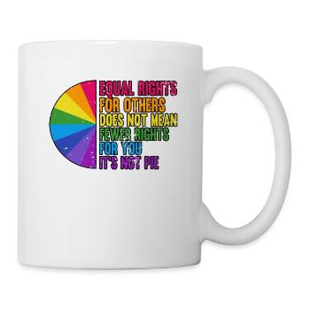 Equal Rights For Others LGBT Bi Pride Month - Tasse - Weiß - Rechts