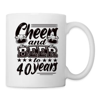 40 Geburtstag - Tasse - Weiß - Rechts