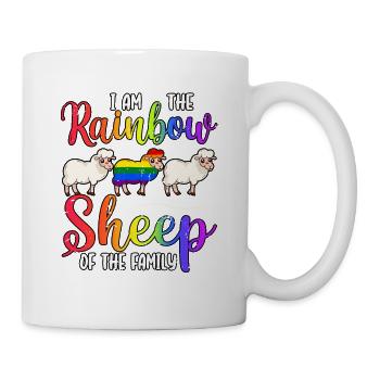 I Am The Rainbow Sheep Of The Family LGBT Gay Bi - Tasse - Weiß - Rechts