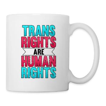 Les droits des personnes trans sont le mois de la fierté LGBT des droits de la personne - Mug blanc - blanc - Droite