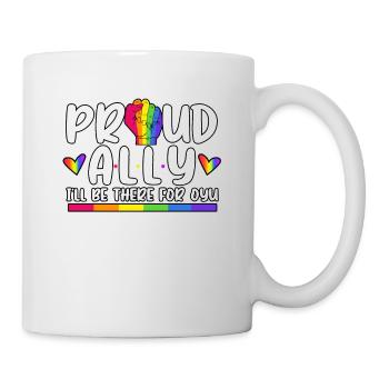Proud Ally I'll Be There For You LGBT Pride Month - Mug - white - Right