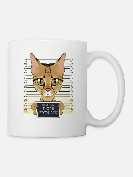 Savannah Cat Mom - Chère maman que je peux expliquer - Mug blanc - blanc