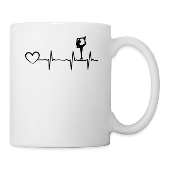 Figure Skating USA Ice Skating Heart Heartbeat - Mug - white - Right