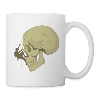 Schädel Bouldern - Tasse - Weiß - Rechts