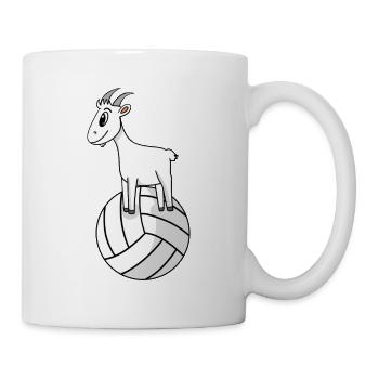Bock auf Volleyball - Ziege Ziegenbock - Tasse - Weiß - Rechts