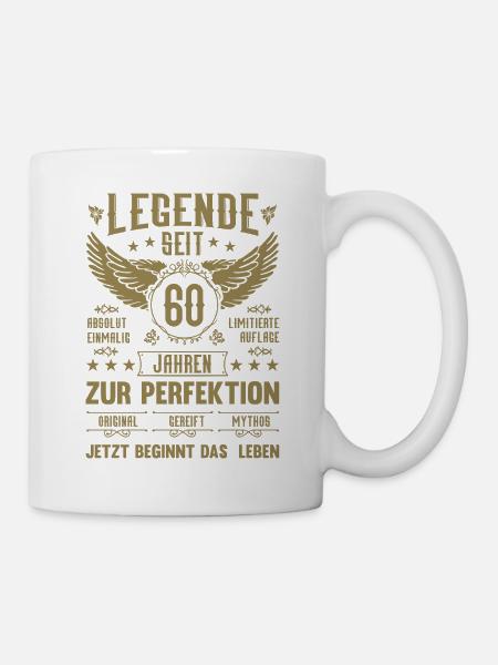 Legende seit 60 Jahren 60. Geburtstag - Tasse - Weiß