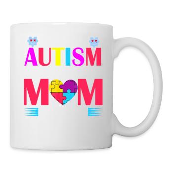 Journée mondiale de sensibilisation à l’autisme Cadeau de maman autiste - Mug blanc - blanc - Droite