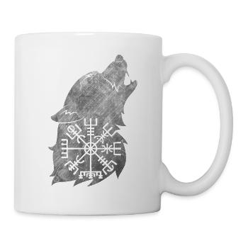 Wolf Fenrir Fabelwesen Wikinger nordischer Mythos - Tasse - Weiß - Rechts