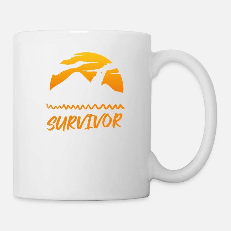 PHD Candidat Survivor Drôle Vintage - Mug blanc - blanc