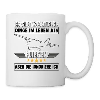 Flugzeug Aviation für Hobby Piloten Flieger - Tasse - Weiß - Rechts