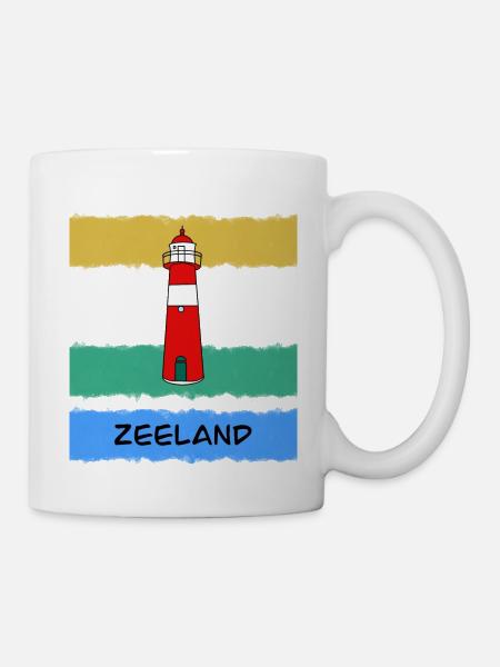 Leuchtturm Zeeland Niederlande - Tasse - Weiß