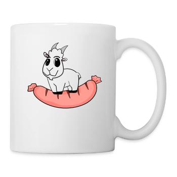 Wurst Ziege Ziegenbock - Tasse - Weiß - Rechts