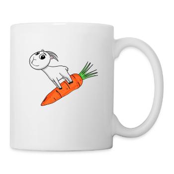 Karotte Ziege Ziegenbock - Tasse - Weiß - Rechts
