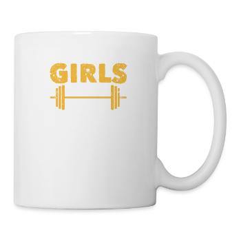 Funny Workout Girl Gym Athlete Girls Just Wanna - Tasse - Weiß - Rechts