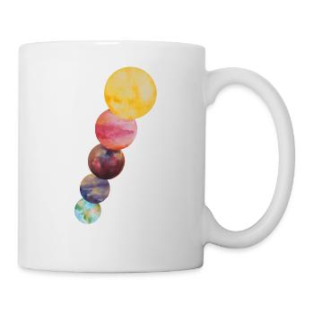 super planets on the space - Mug blanc - blanc - Droite