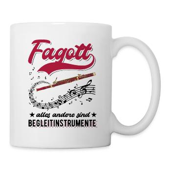 Fagott Alles andere sind Begleitinstrumente - Tasse - Weiß - Rechts