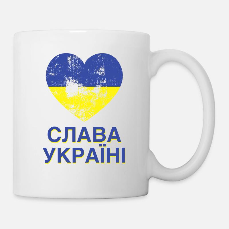 Ruhm der Ukraine слава україні - Tasse - Weiß