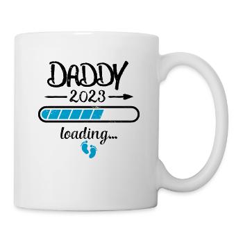 Daddy 2023 Loading Schwangerschaft Vater Geburt - Tasse - Weiß - Rechts