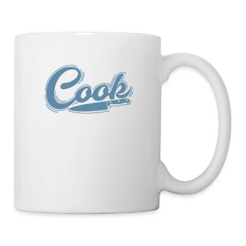 Cuisinez dans la cuisine avec couteau cuisine - Mug blanc - blanc - Droite