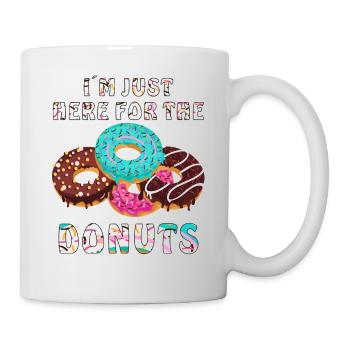 JE SUIS JUSTE ICI POUR LES BEIGNETS - Mug blanc - blanc - Droite