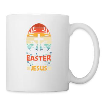 Rabbit Easter is for Jesus Easter Gift - Mug - white - Right