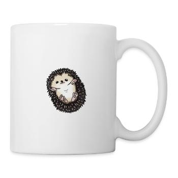 Lustiges Afrikanischer Weißbauchigel Igel Kostüm - Tasse - Weiß - Rechts