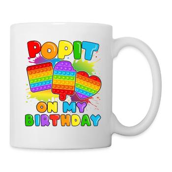 Pop it An Meinem Geburtstag Fidget Sensory Pop - Tasse - Weiß - Rechts