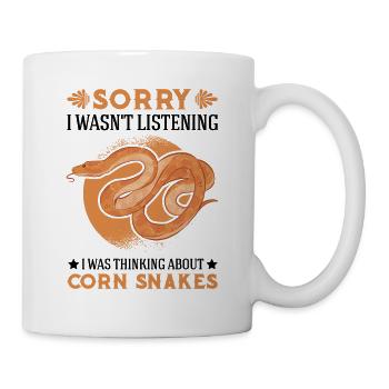 Je pensais à Corn Snakes Corn Snake - Mug blanc - blanc - Droite