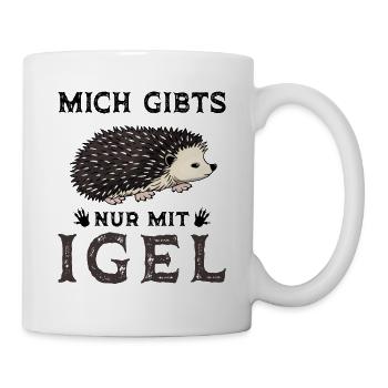 Lustiges Afrikanischer Weißbauchigel Igel Kostüm - Tasse - Weiß - Rechts
