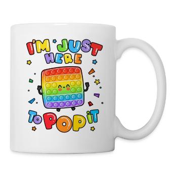 Je suis juste ici pour le faire éclater Jeu de société Enfants Fidget - Mug blanc - blanc - Droite