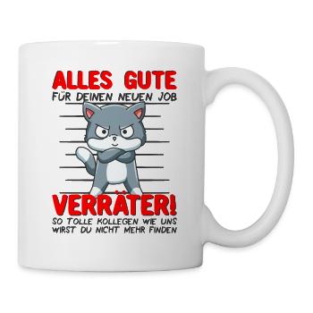 Abschied Kollege Abschiedsgeschenk Jobwechsel - Tasse - Weiß - Rechts