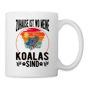 Zuhause ist wo meine Koalas sind - Tasse - Weiß - Rechts