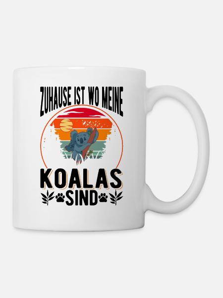 Zuhause ist wo meine Koalas sind - Tasse - Weiß