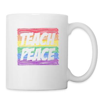 Teach Peace Educator Schwuler Lesbischer - Tasse - Weiß - Rechts