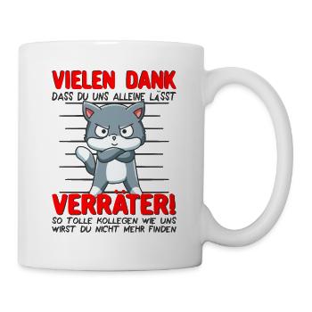 Abschied Kollege Abschiedsgeschenk Jobwechsel - Tasse - Weiß - Rechts