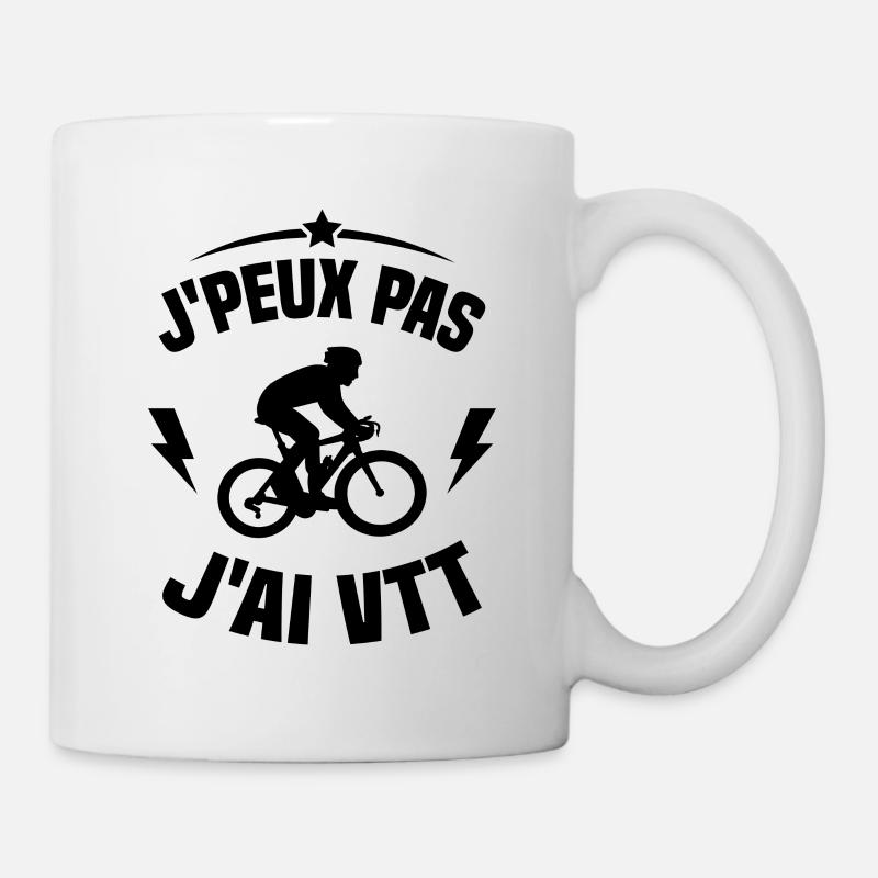 Je Peux Pas J'ai VTT - Mug blanc - blanc