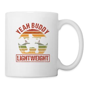 Bodybuilding Weightlifting Workout Yeah Buddy - Mug - white - Right